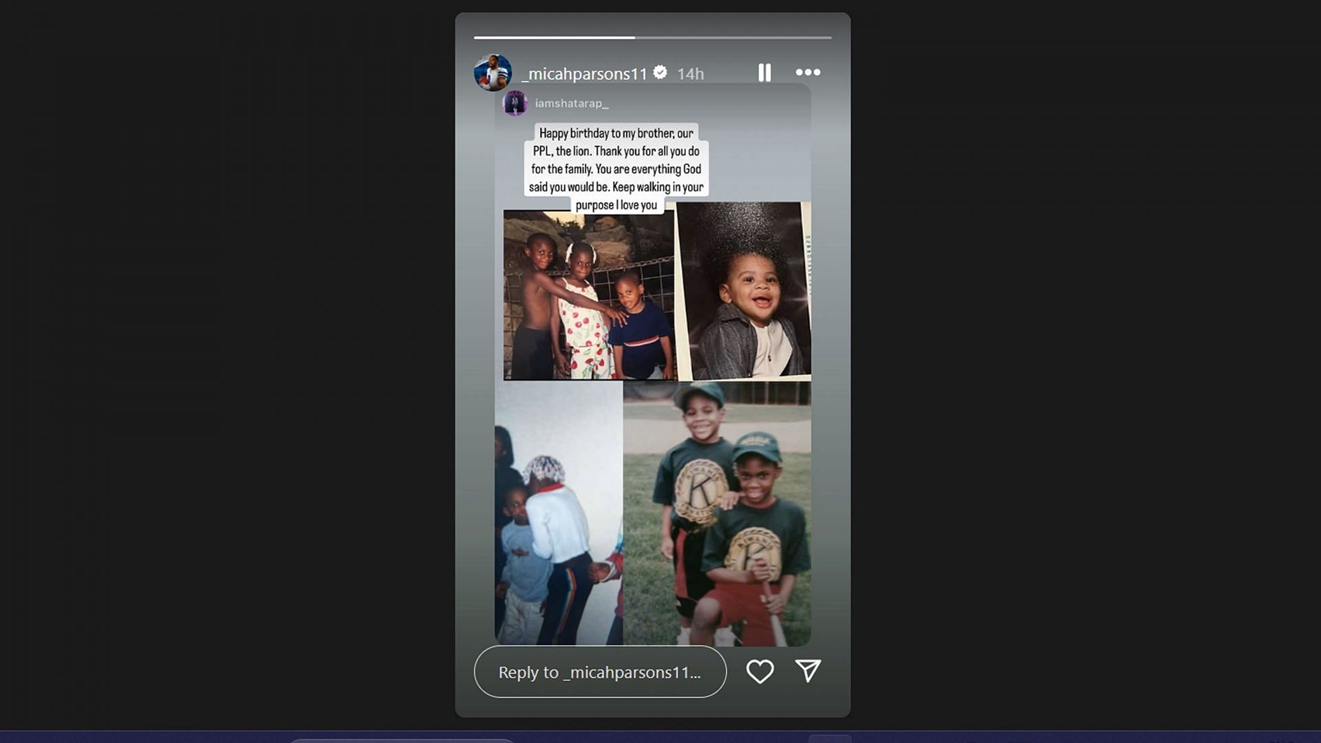 Micah Parsons’ sister Shatara drops wholesome message for Cowboys star's 26th birthday/@_micahparsons11